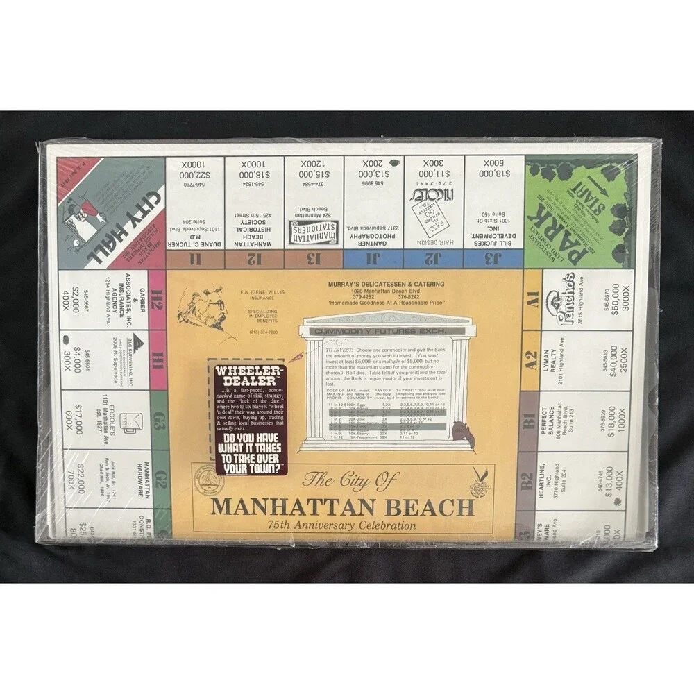 SEALED Manhattan Beach 75th Anniversary Wheeler-Dealer Game 1987